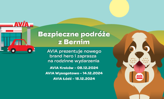 Bezpieczne podróże z Bernim – AVIA prezentuje nowego brand hero 